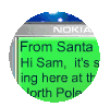 Actually appears to be from Santa